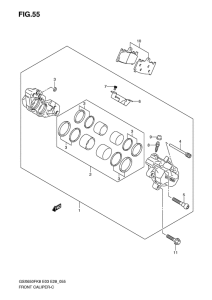 GSX650F Передний суппорт