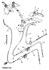 YN50R Steering handle. cable