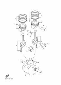 XVS950CU クランクシヤフト & ピストン