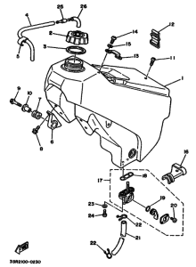 YZ125 YZ125B YZ125B1 Tank fuel