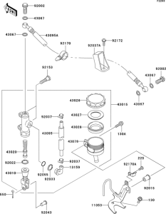 ZX600 Задний торм цилиндр