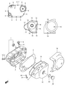 VL125 Crankcase cover ass`y  (v
