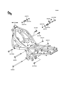 ZX400 Крепление двигателя