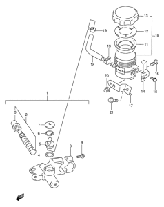 GSX-R400 Передний тормозной цилиндр