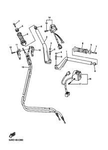 FJR1300 FJR13S Рулевой рычаг и кабель