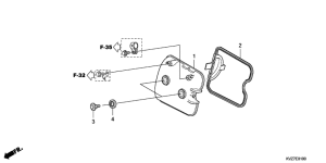 NSS250 (ABS) Крышка головки цилиндров