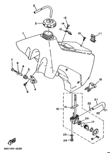 WR250Z Топливный бак