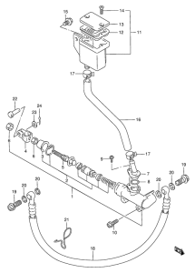 GSX750 Задний тормозной цилиндр