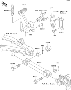 ZR1200 Педаль тормоза