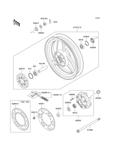 EX250 Заднее колесо и цепь