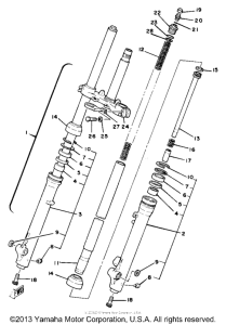 YZ80H Передняя вилка