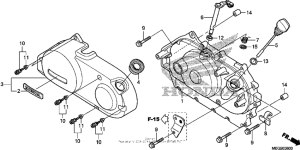 VT750C2B Крышка картера правая