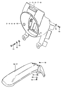 TS50 Headlamp housing - front fender