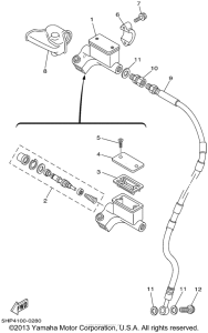 TTR125LP Главный тормозной цилиндр