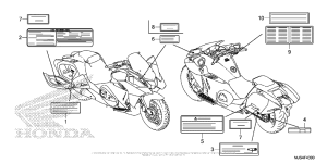 NC700J (DCT) Лейбл предостережения