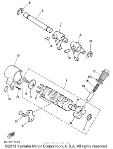 YSR50D Shift cam - fork