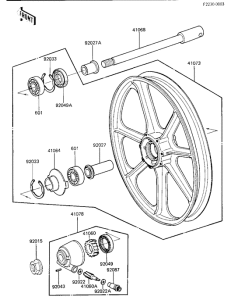 KZ250 Front wheel / hub