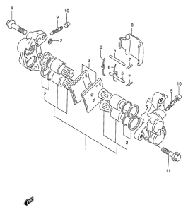 GSX750 Передний суппорт тормозной