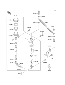 EX500 Задний тормозной цилиндр
