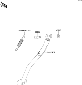 KLX300R Подножка