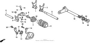 CR500R Вилка переключения передач