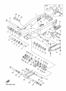 WR450F Задний рычаг и подвеска