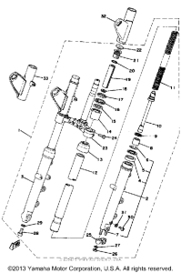 XS650D Передняя вилка