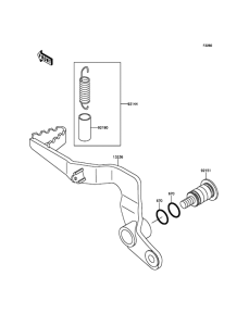 KX65 Педаль тормоза