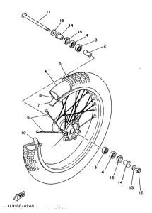 YZ80 Переднее колесо