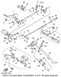 XVS650A Подножки