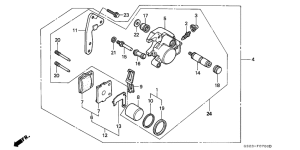 CR80R Передний суппорт