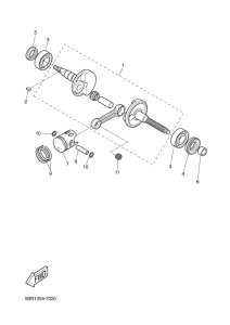 YQ50 Коленчатый вал и поршни