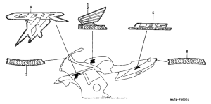CBR1100XX Наклейки 97-98