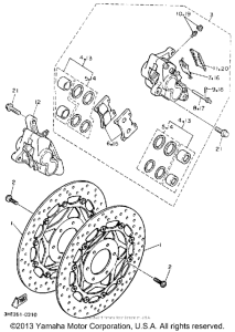 FZR600RA Передний суппорт