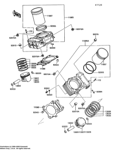 VN750 Цилиндр / поршень