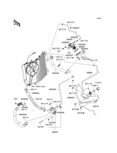ZX1400 Патрубки охлаждения
