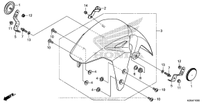 MSX125 Переднее крыло