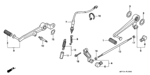 NR750 Brake pedal assy