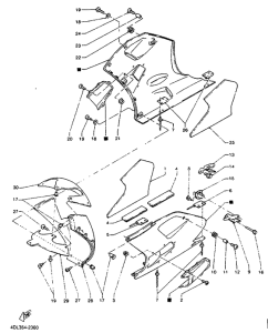 TZR125R Обтекатель 2