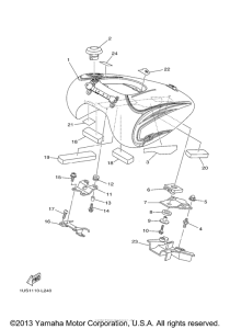 XV1900CU Топливный бак