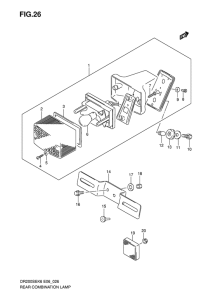 DR200 Задний комбинированный сигнал