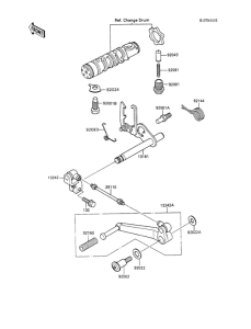 ZX600 Механизм переключения передач