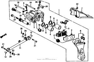 CB750 Rear brake caliper 81-82