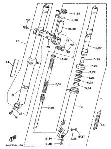 TY250R Передняя вилка