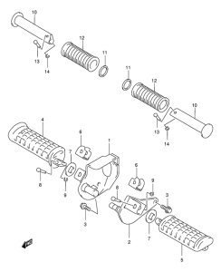 GZ250 Подножки