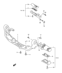 VS800 Подножки