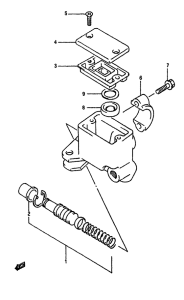 DR650 Передний тормозной цилиндр