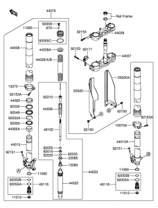 RM-Z250 Вилка передней оси
