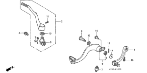 CR250R Brake pedal assy