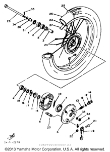 XT125J Переднее колесо